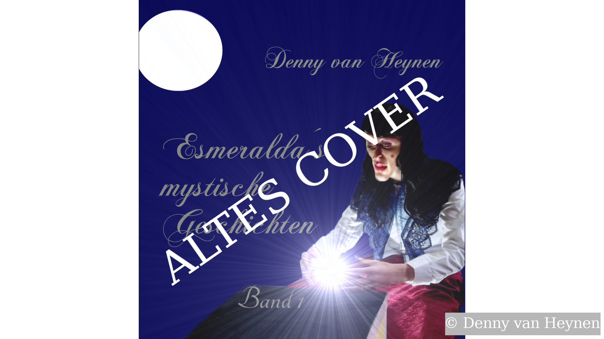 Altes Cover, welches eine ältere Frau vor einem blauen Hintergrund an einer leuchtenden Kristallkugel sitzend zeigt.