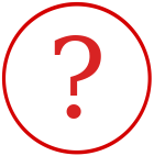 Rot eingekreistes Symbol, welches ein Fragezeichen zeigt.