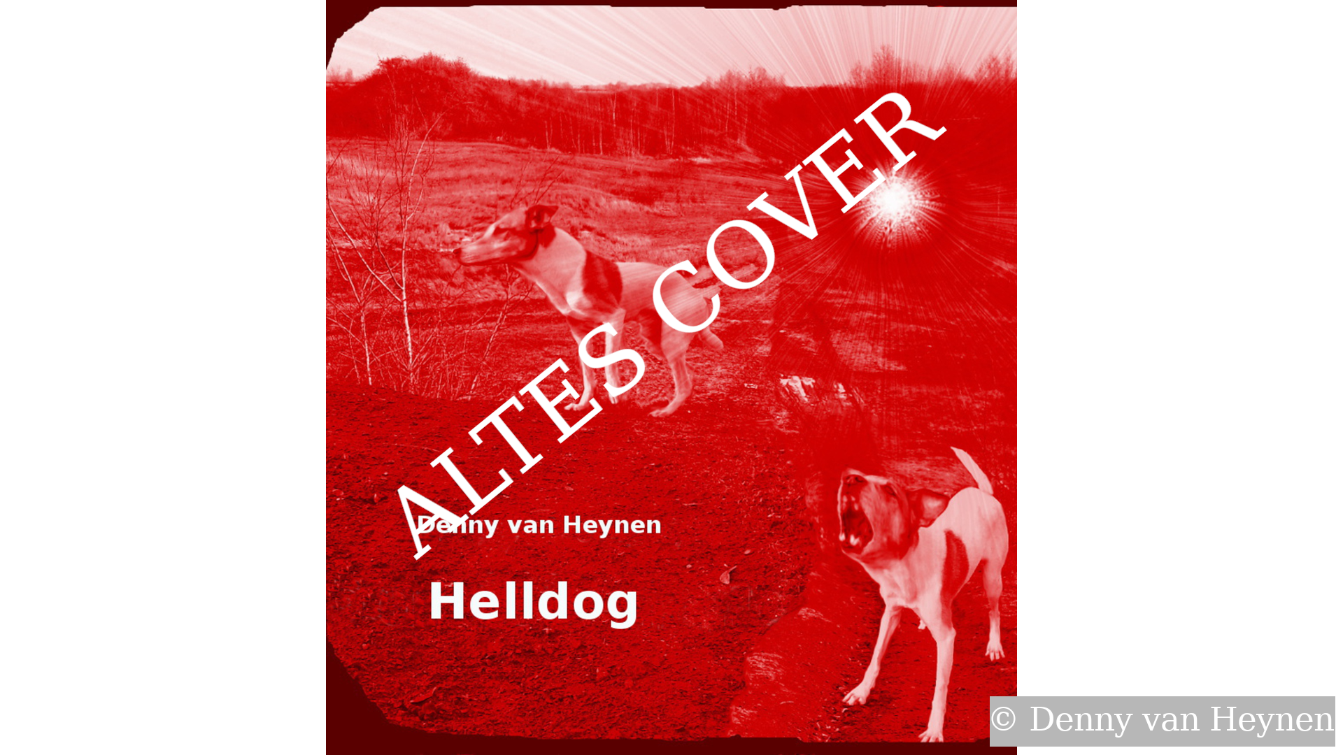 Altes Cover, das ein rot eingefärbtes Motiv mit einem nach links schauenden Höllenhund zeigt. Rechts darunter reißt er das Maul bedrohlich auf.